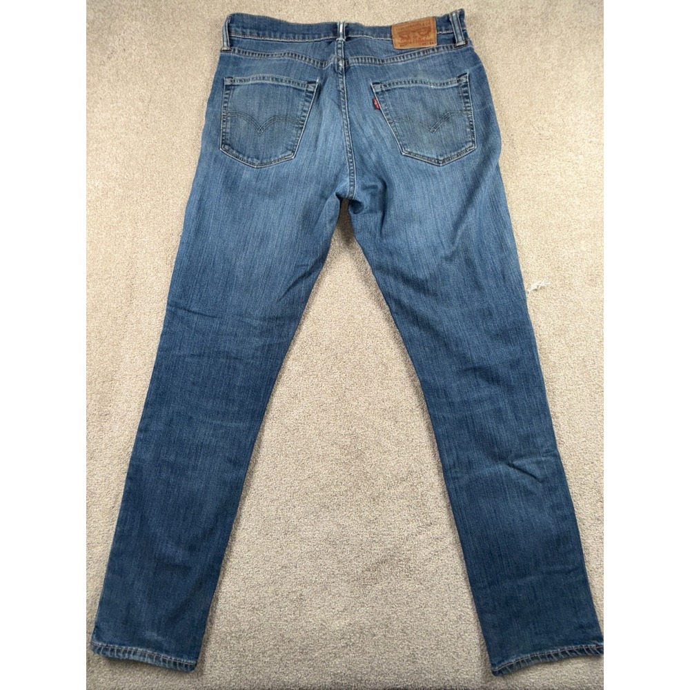 Levi's 511 Jeans Mens 34x34 Blue Stretch All Day Comfort Slim Fit Skinny Leg - Picture 6 of 10